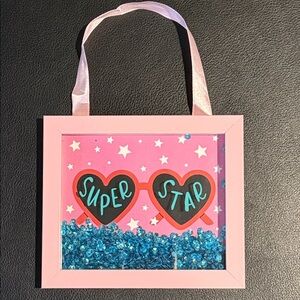 “Super Star” Hanging Wall Decor – Pink Frame